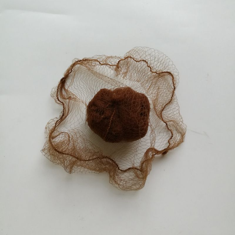 30 st kaffefärgade nylon hårnät 5mm mesh 20 tum långt hårvårds- eller stylingnät för bulle