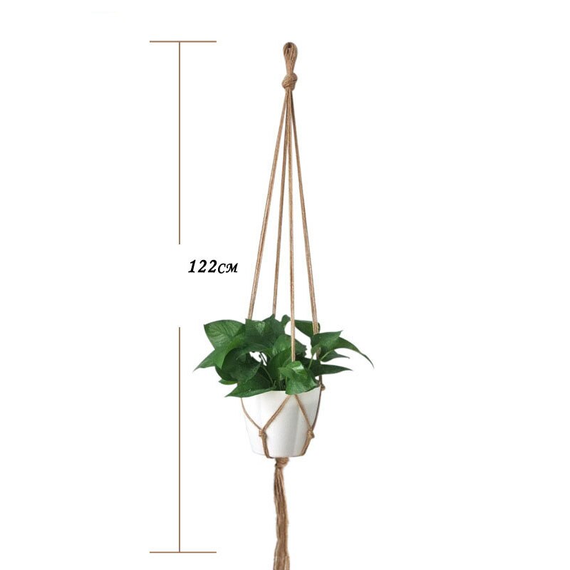 100% Handmade Macrame Plant Hanger Flower /pot Hanger for Wall Decoration Courtyard Garden Decor: 4