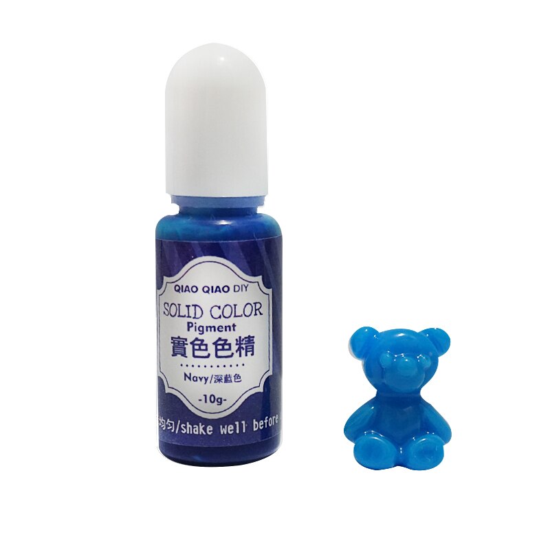 QIAOQIAO FAI DA TE 10g UV Resina Pigmento di Colore Dello Smalto di Colla Solida per Stampo In Silicone Monili Che Fanno FAI DA TE Fatti A Mano Artigianato: Navy