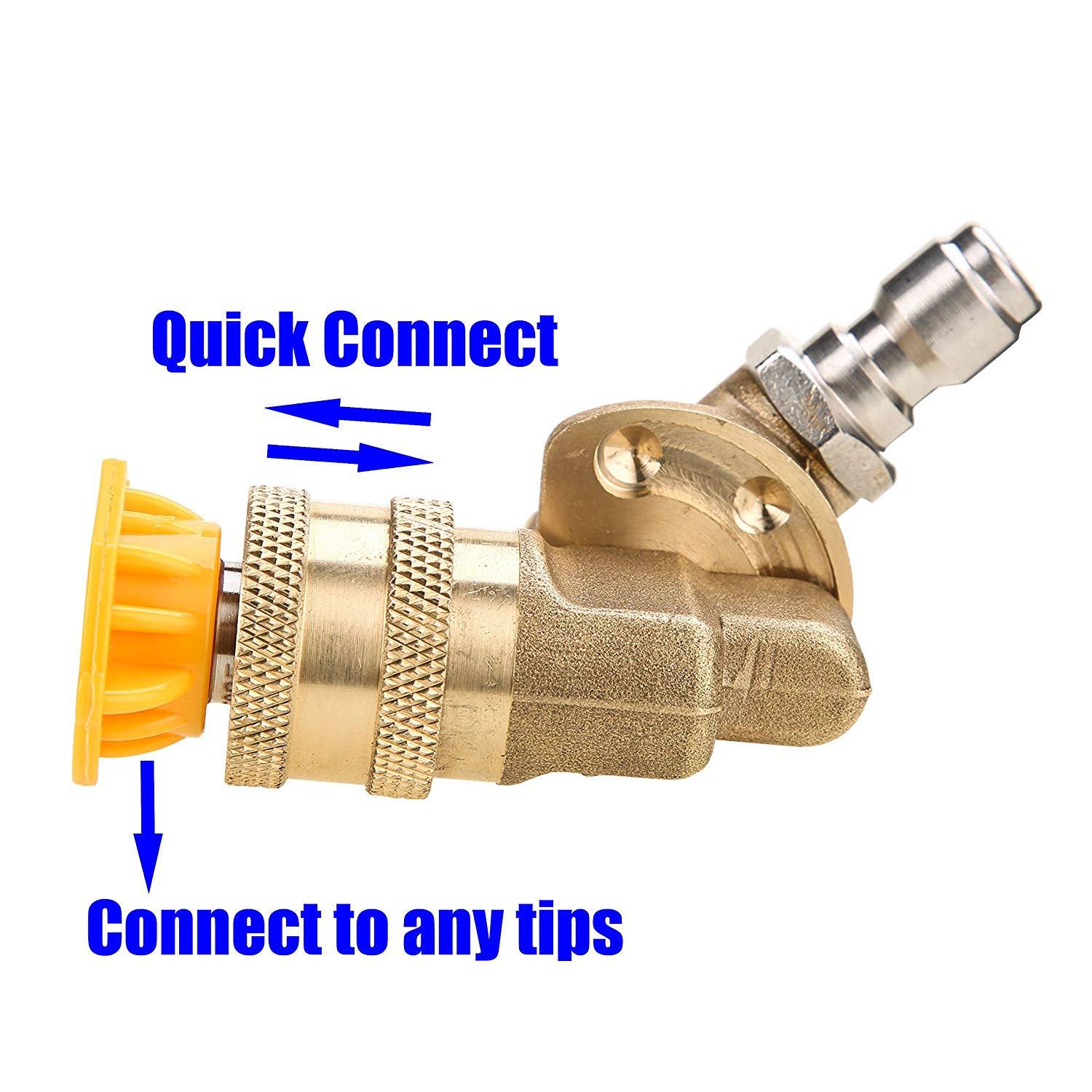 Pressure Washer Accessories Kit 7 Power Washer Spray Nozzle Tips 1/4 inch Quick Connecting Pivoting Coupler 4500 PSI