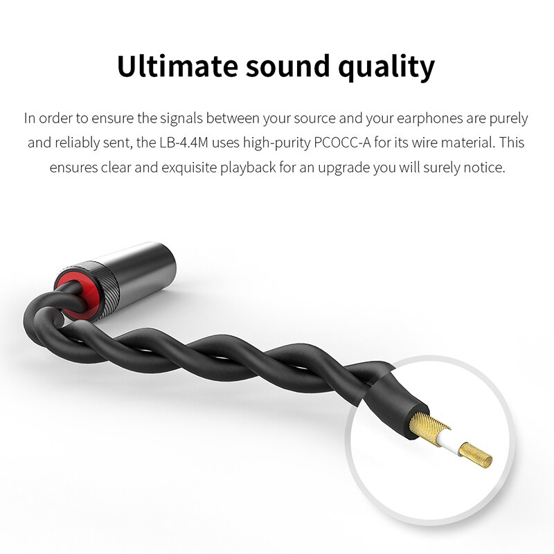 Dla FIIO gracz Q5 M9 X7II Fiio LB-4.4M (LB 4.4M) 4.4mm żeńskie robić 2.5mm męskie zbalansowane adapter podłączanie 4.4mm wtyczki słuchawki