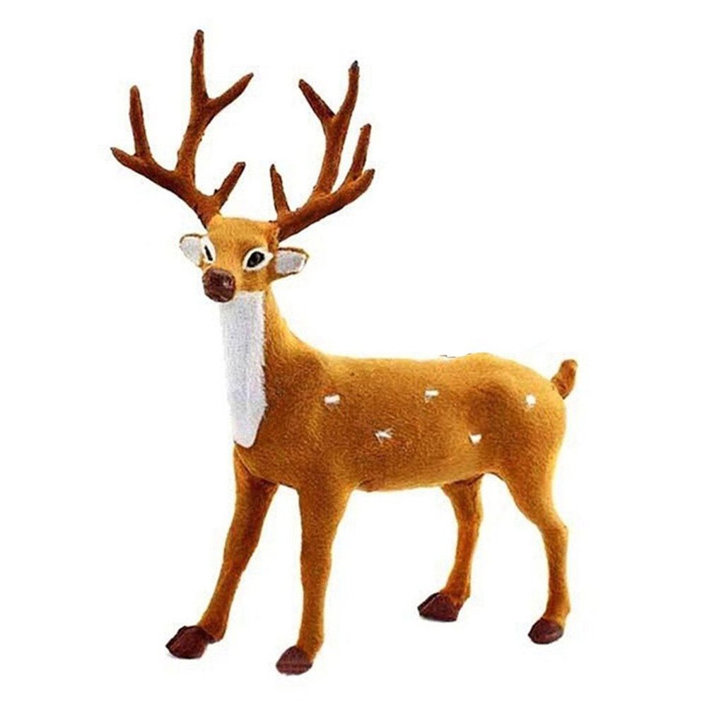 15 20 25cm renne noël cerf poupée noël Elk en peluche Simulation décorations de noël pour la maison nouvel an: 30cm
