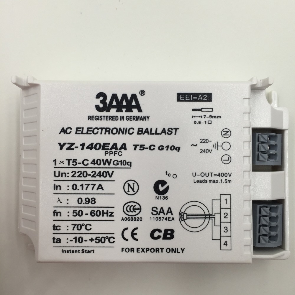 Yz140 eaa -t5-c 40w ac elektronisk forkobling til  t5 ensrettere til ringlampe