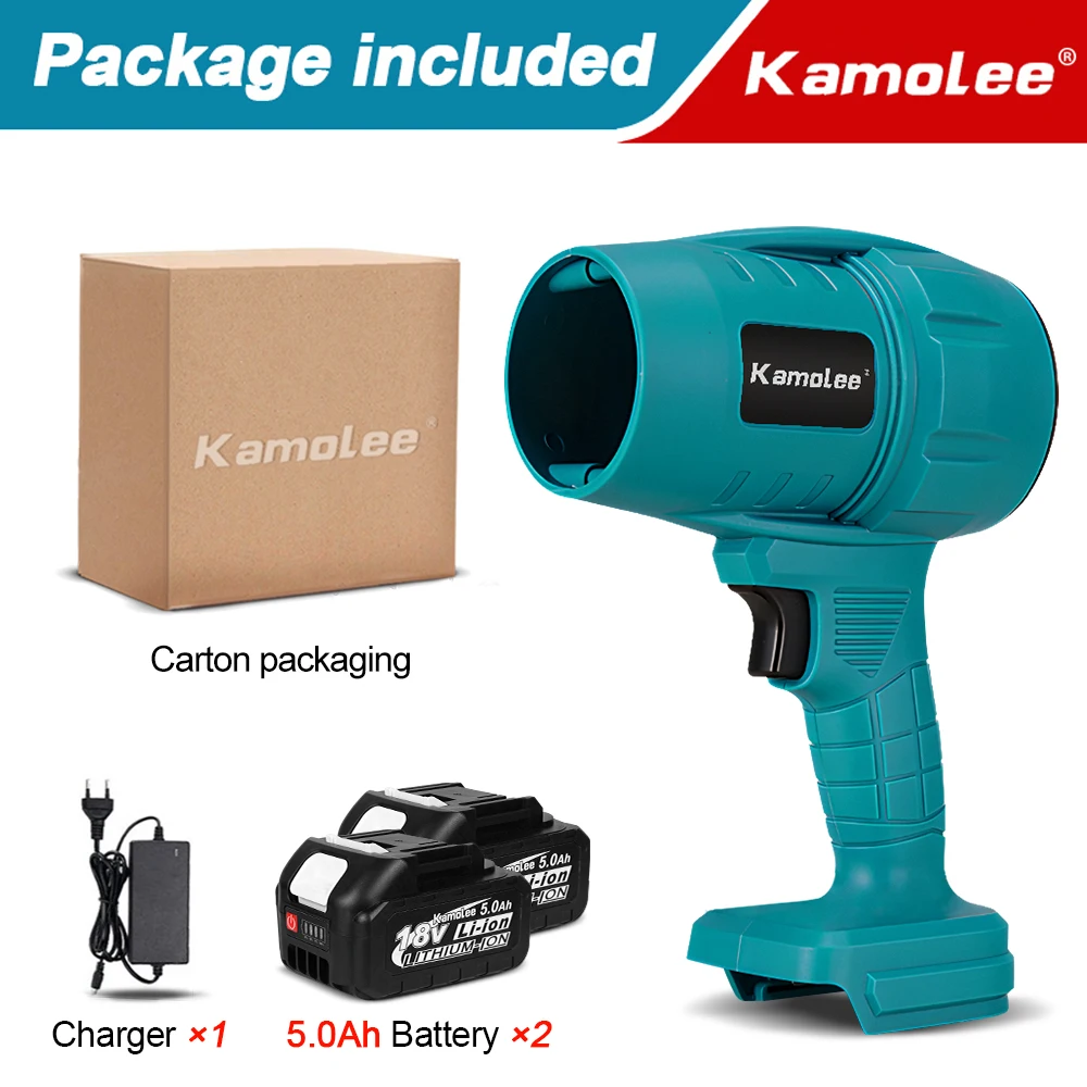 Kamolee 200 m/s Turbo-Jet-Lüfter, 2000 W, kabelloses elektrisches Luftgebläse, heftiges Hand-Elektrowerkzeug für 18-V-Akku von Makita