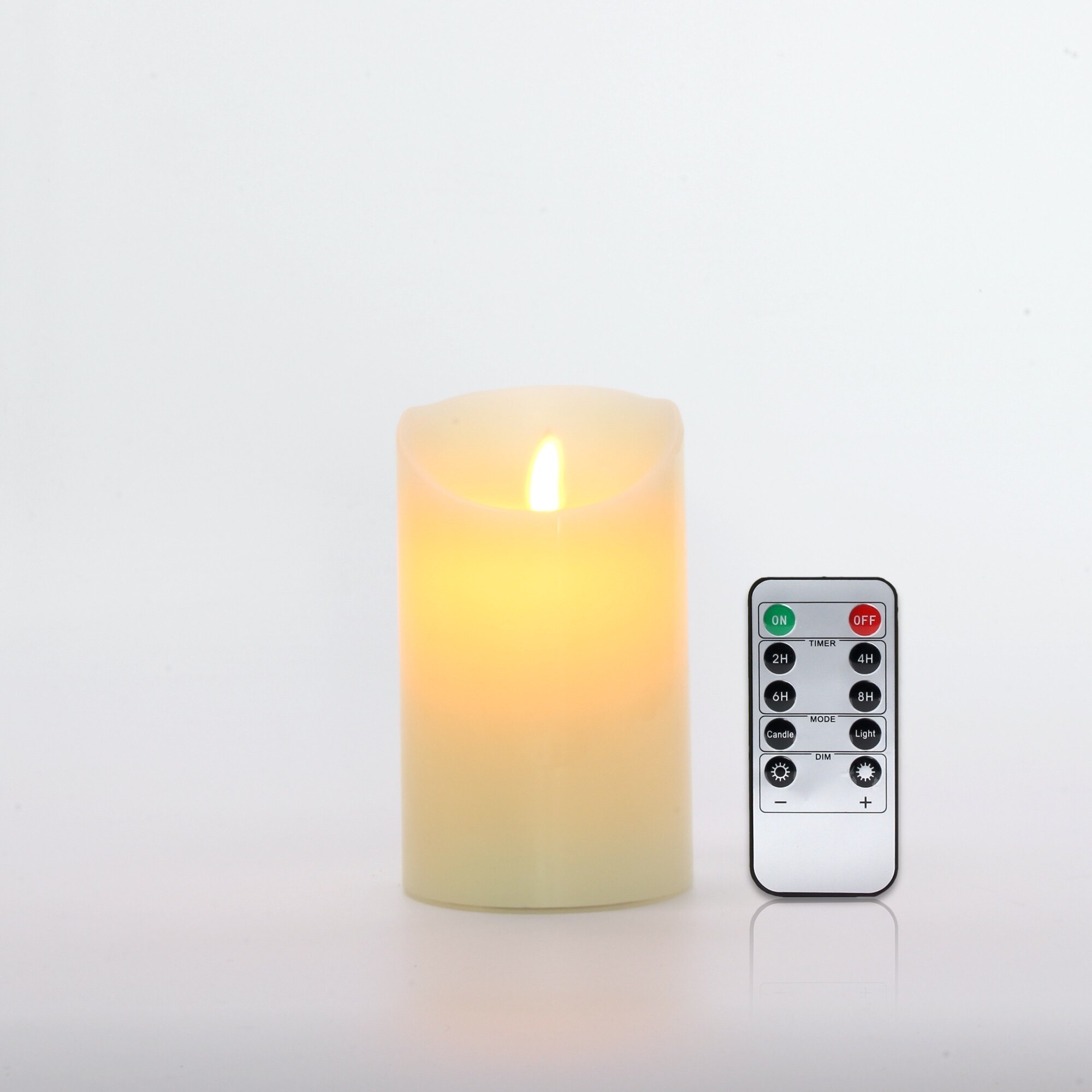Velas LED sin llama, pilares LED con pilas, cera Real y mecha de llama móvil, vela parpadeante con Control remoto: Azul