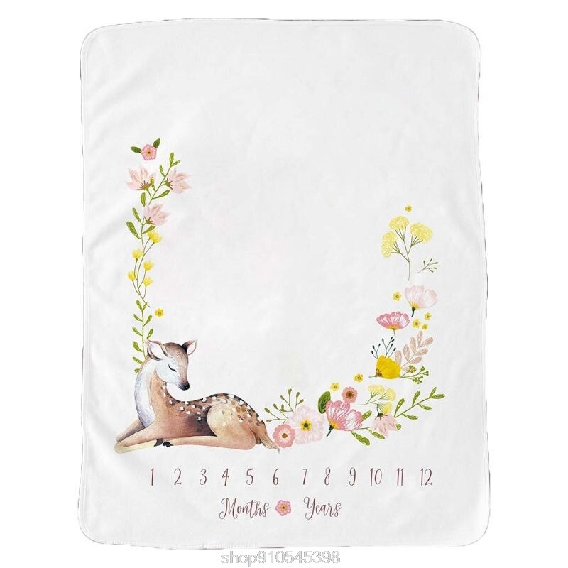 Dziecko miesięczny rekord wzrost kamień milowy koc zwierząt wzór fotografia rekwizyty kreatywne tło materiałbyć winnym N02 20 Dropshipping