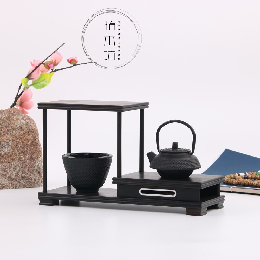 Palisander kunst håndværk te grydeholder lille størrelse orientalsk gammel charme antik-og-kurio hylder tekande ramme