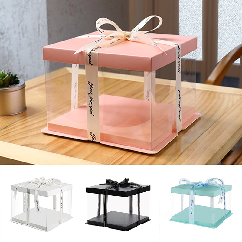 Luxe Transparante Cake Dozen Gebak Extra Grote Verpakking Meerdere Kleur Bakkerij Verjaardag Bruiloft Cake Inpakpapier