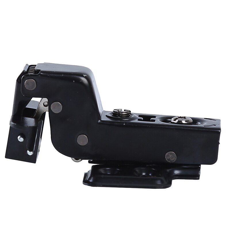 Glass Door Hinge Aluminum Frame Cold Rolled Steel Silent Hydraulic Built-in Damping Buffer Mute Hinge Home Tool: no cover