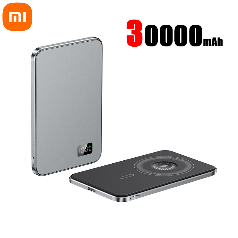 Xiaomi 50000 mah tynn magnetisk trådløs powerbank  pd25w hurtigladende bærbart eksternt batteri for magsafe for iphone: Gjennomsiktig