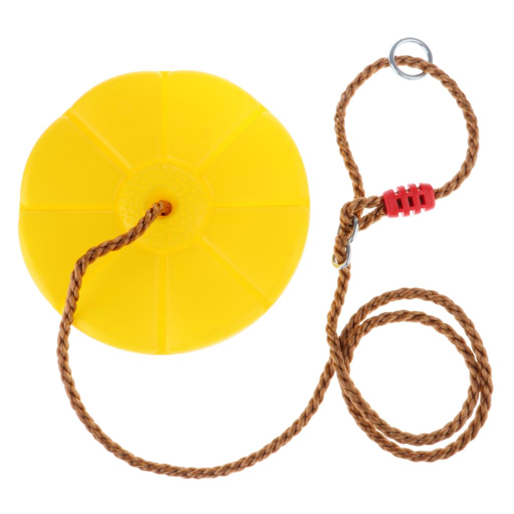 Schijf Zetel Schommel Aap Touw Boom Swing, veilig Indoor Outdoor Plastic Disc Aap Kids Schommel Speeltuin Fitness Game Speelgoed: yellow