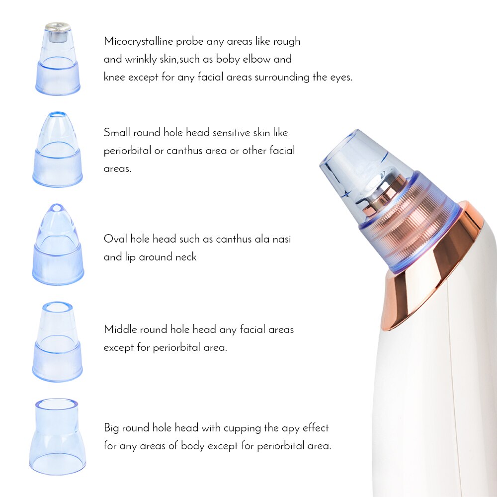 Blackhead Remover Electric Face Acne Black Dot Pimple Microcrystalline Blackhead Vacuum Cleaner Pore Blackhead Skin Care Tools