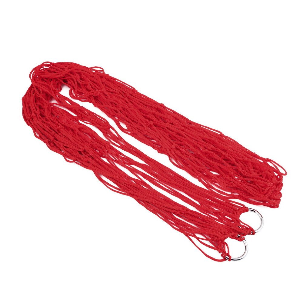1pc sovande hängmatta hamaca hamac bärbar trädgård utomhus camping resemöbler mesh hängmatta gunga sovsäng nylon hängnät