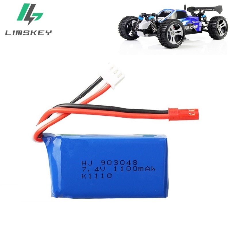 3Pcs for Wltoys A949 A959 A969 A979 K929 LiPo Battery 7.4V 1100mah 903048 25c Lipo Battery For RC Helicopter Airplane Cars Boats