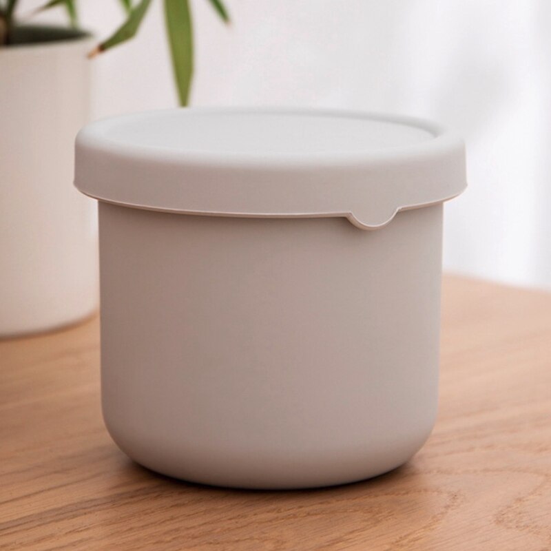 Silicone Food Storage Freezer Containers with Lids Silicone Portable Bowl Airtight Leakproof Food Jars Dishwasher Microwave Safe: gray