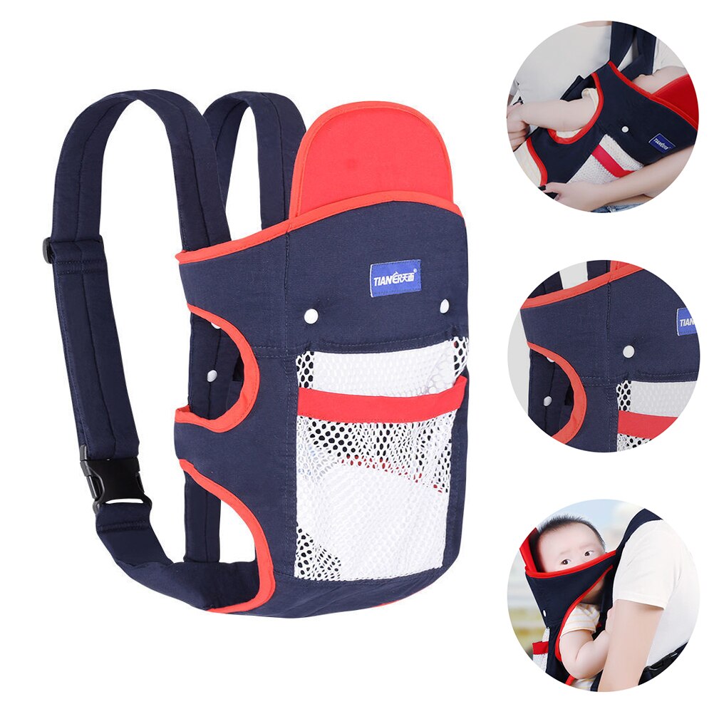Adjustable Baby Carrier Flexible Infant Strap Carrier Baby Sling Carrier: Red  Blue