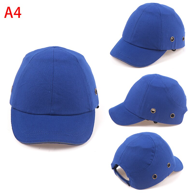 Veiligheidspet helm honkbalpet stijl bouwhelm voor werk fabriek hoofdbescherming werkveiligheid zomer: Blauw