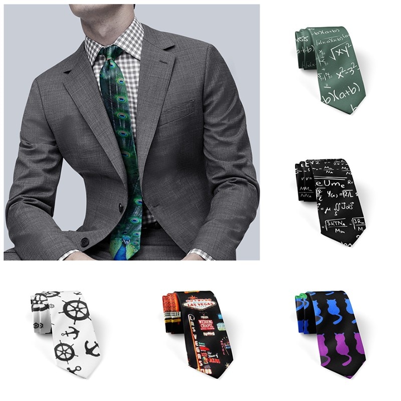Cravates imprimées paon pour hommes, 8CM, Slim, quotidienne, cravates pour hommes, fête de mariage, Business, accessoires de chemise, cravates de cou