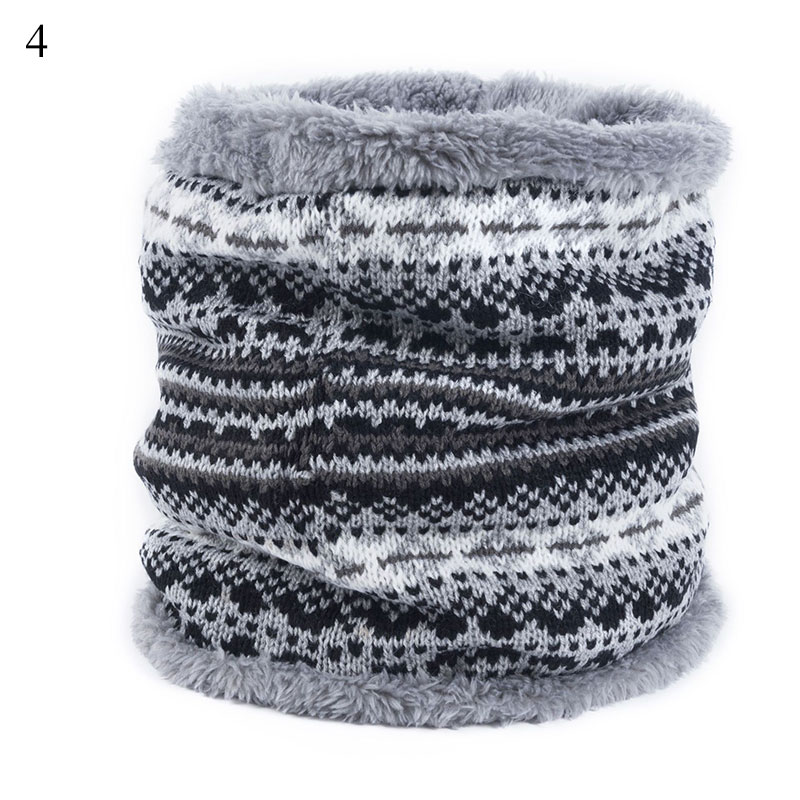 stricken Nacken Schal Frauen Männer Dicke Wärmer Vlies Innen Winter Snood Schal Wolle Elastische Kragen Ring Schals Weihnachten