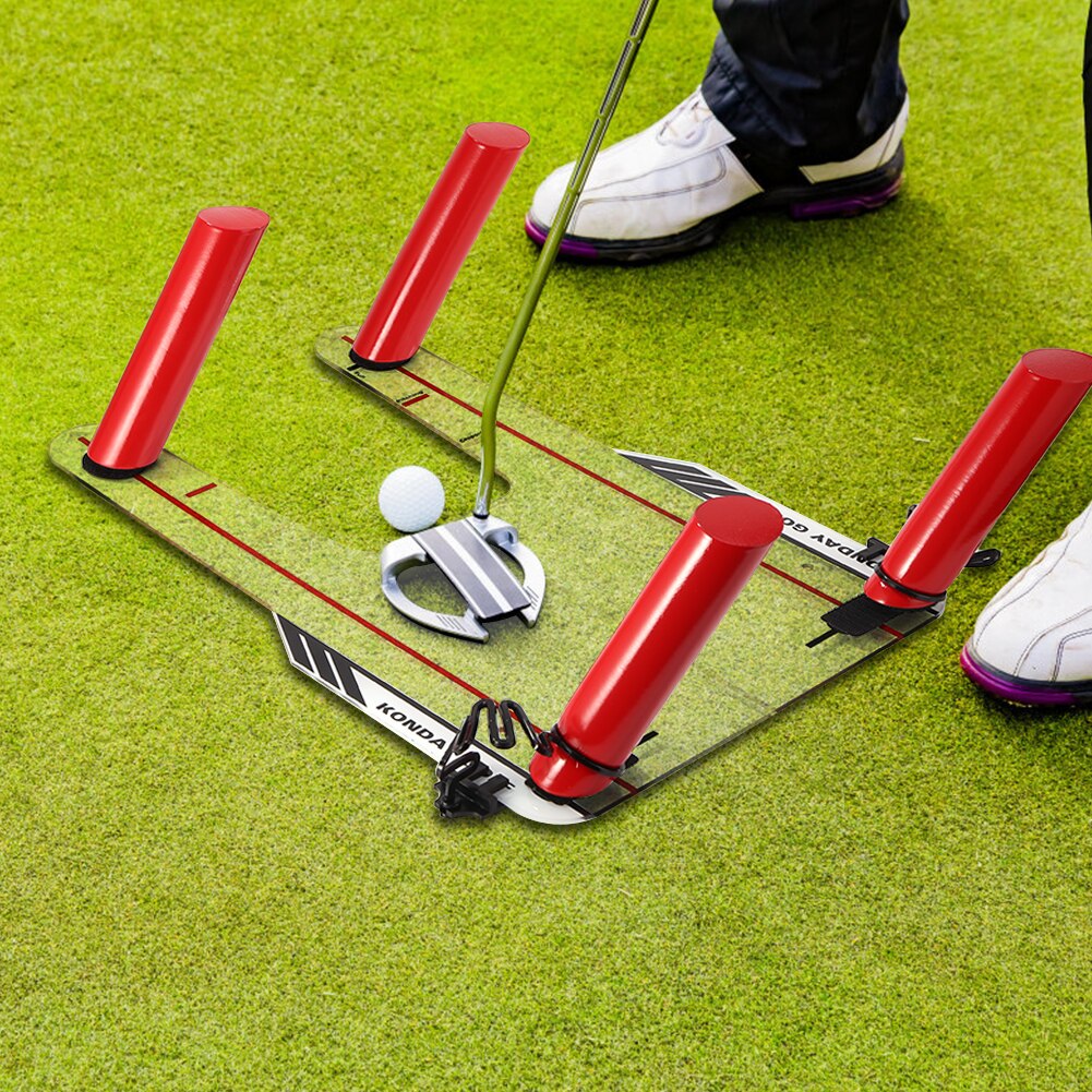 Golf Swing Alignment Training Aid Base Voor Golfer Training Accessoires Met 4 Path Staven Tethers