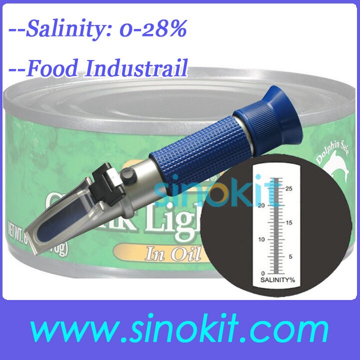 Goedkoop Salinity0-28 % abs plastic handbediende refractometer P-RHS-28ATC