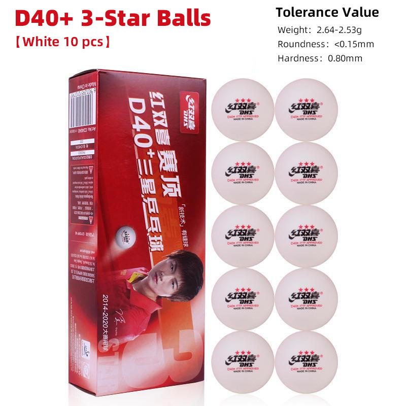DHS D40+ DJ40+ Pelotas de Ping Pong 3 Estrellas ABS Material Pelota de Tenis de Mesa Especial para WTT: Azul cielo