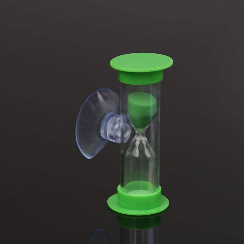 Timer per doccia da 3 minuti Timer per spazzolatura dei denti regali creativi forniture per bambini clessidra orologio da sabbia ventosa in plastica 7 colori: Green