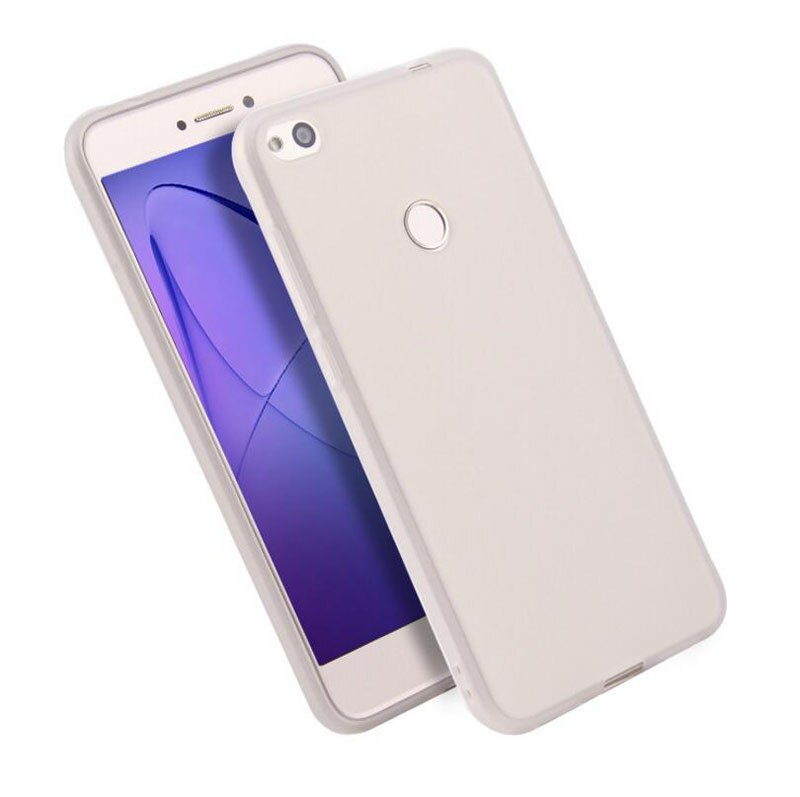 Huawei GR3 Matte Case GR3 Silicone Soft TPU Cover case for huawei GR3) Matte Candy solid colors Cover Back Case: Clear White