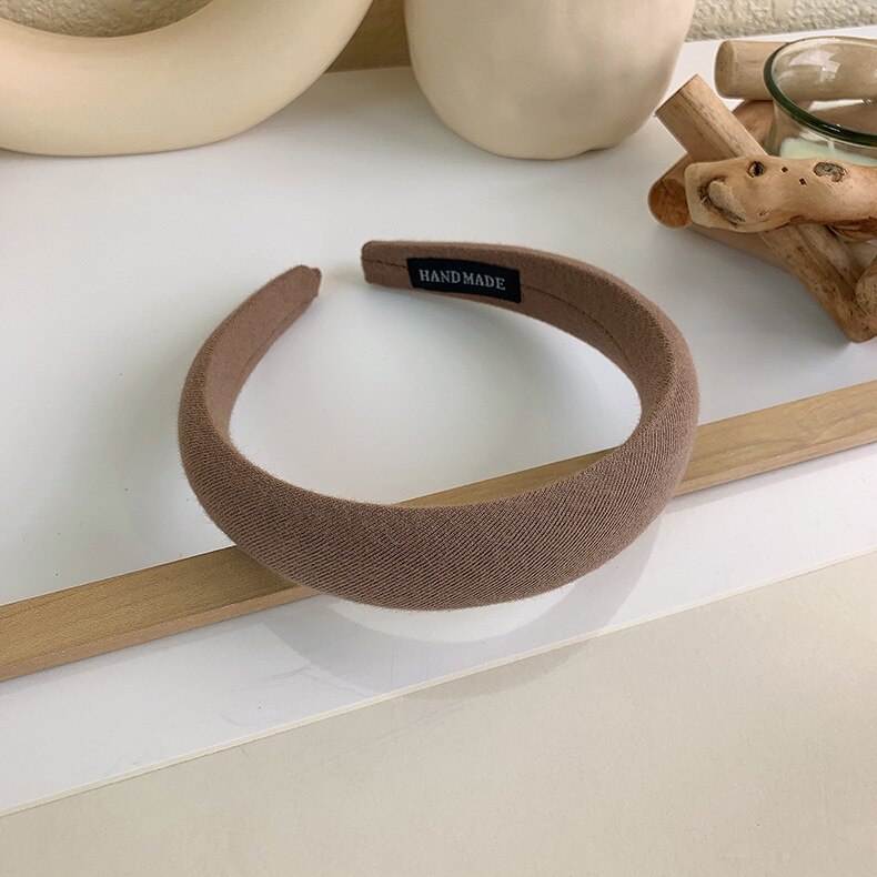 HUANZHI 2021 Trendy Vintage gąbka opaski Pearl Hairbands obręcz do włosów dla dziewczyn głowa kobiety Bezel Band akcesoria do włosów nakrycia głowy: 09