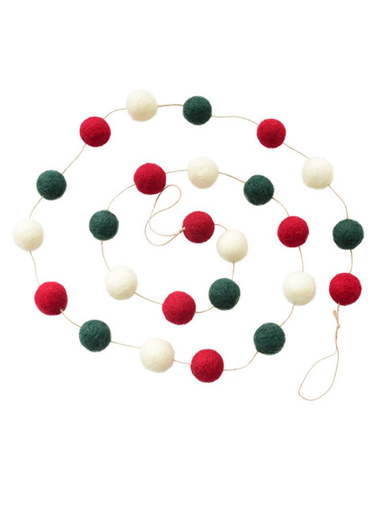 Ull filt jul krans dörr dekoration hängande prydnad mini julgran krans bordsskiva prydnad advent krans