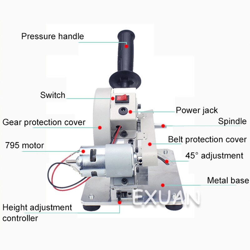 Small aluminum cutting machine 4 inch desktop multi-function micro cutting machine woodworking cutting machine