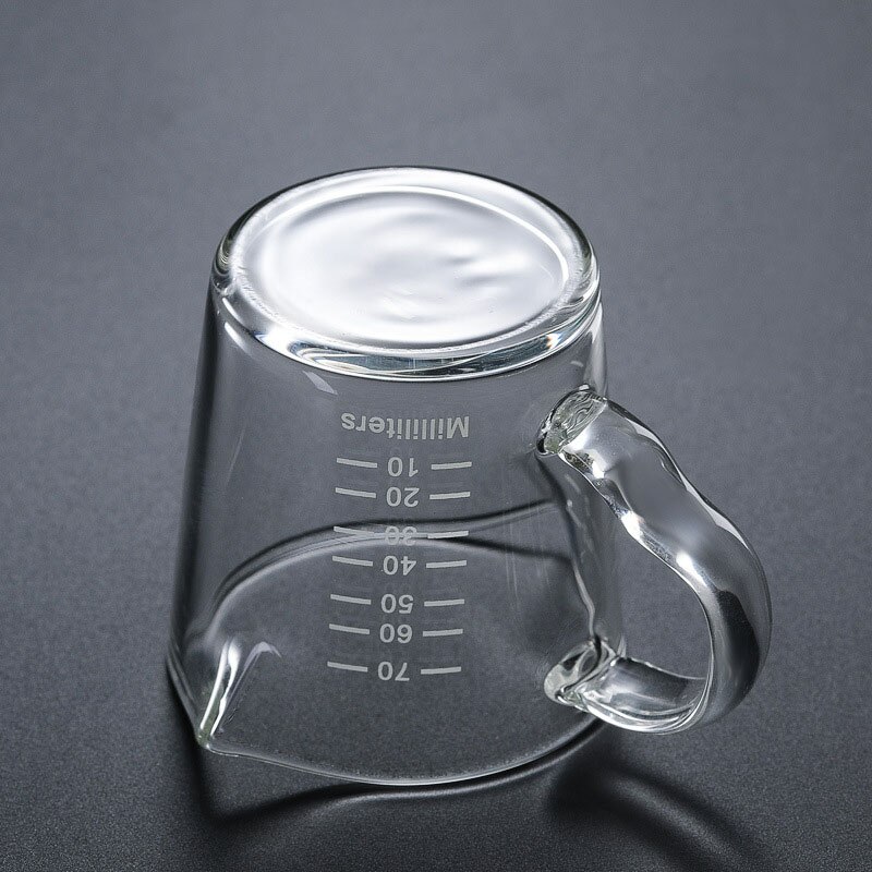 Taza medidora de café de doble pico de vidrio resistente al calor para hogar y cocina, taza de café Espresso, boca, tazas de leche y café-35