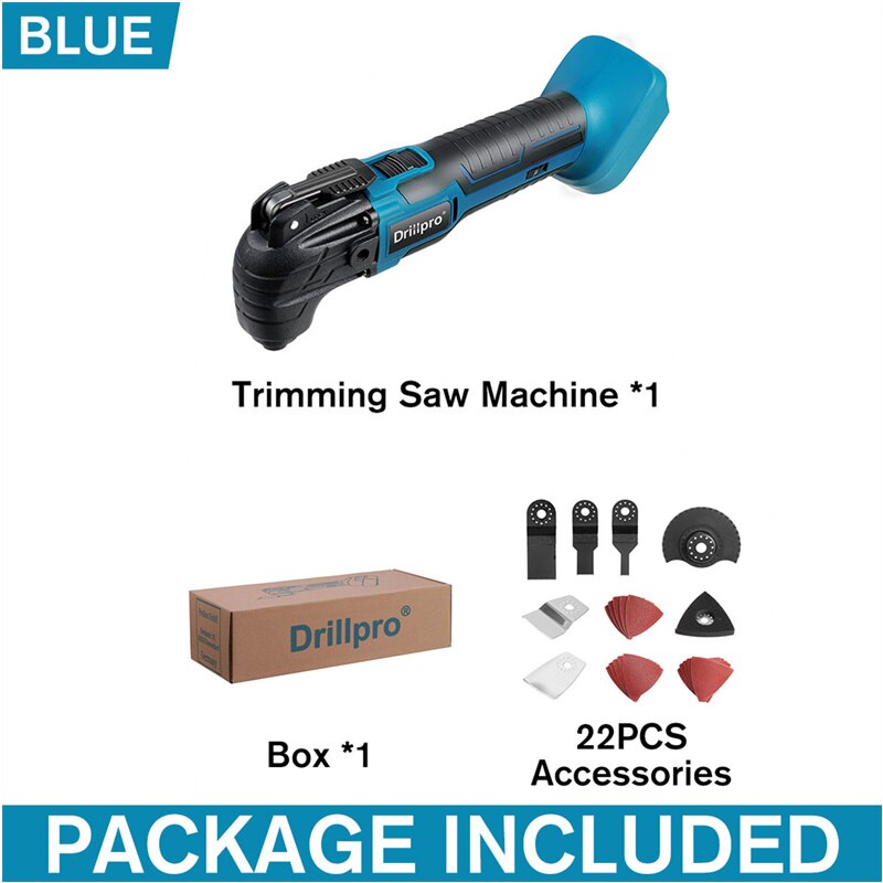 Cordless Oscillating Multi function Tool Electric Saw Trimmer Trimming Shovel Cutting Machine Woodworking Tool for Makita Batter: 1 Set