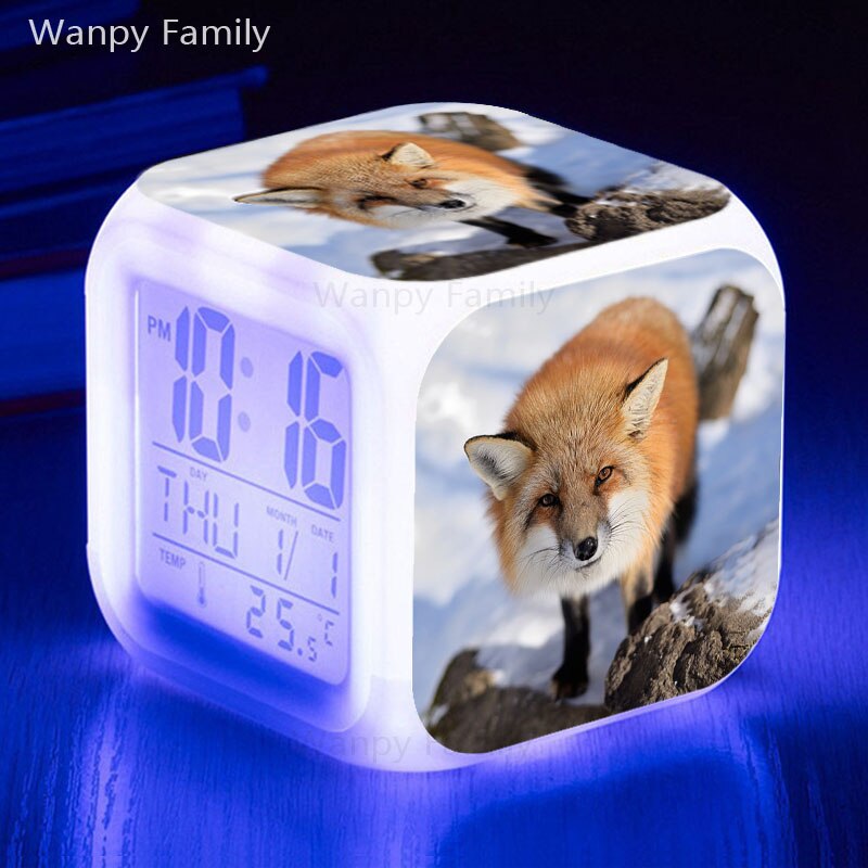 List Fuchs alarm uhr glowing LED farbwechsel digitale wecker kinderzimmer leuchtenden multifunktions elektronische uhr