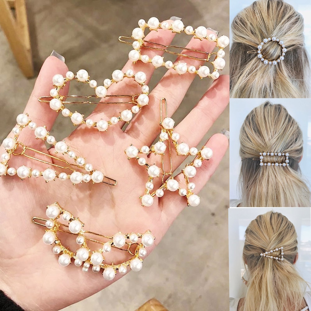 Krystal perle hårspænder metal hårspænde hårspænder bobby hårnåle bryllup hår styling værktøj hår klips til kvinder