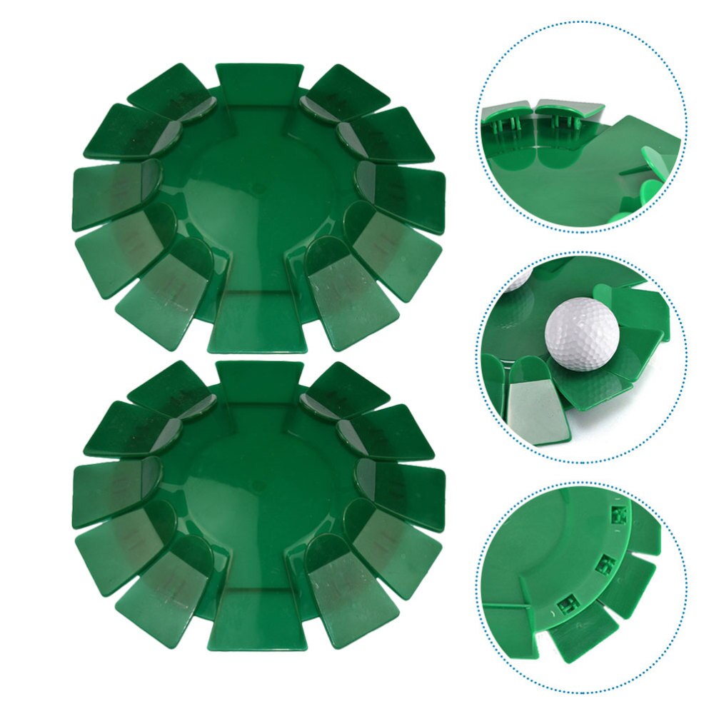 2 Pcs Golfs Practice Hole Golfs Putter Practice Hole Training Aid Device: Default Title