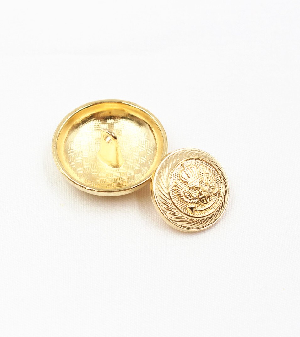 10 Stks/partij, Diameter 18/25Mm Britse Style Gold Metal Knoppen Jas Kledingstuk Accessoires Diy Materialen 16524LL-006