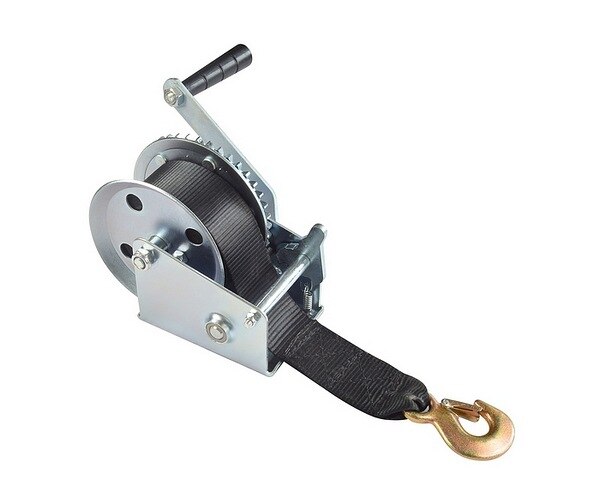 Manual winch 1000-pound nylon rope winch