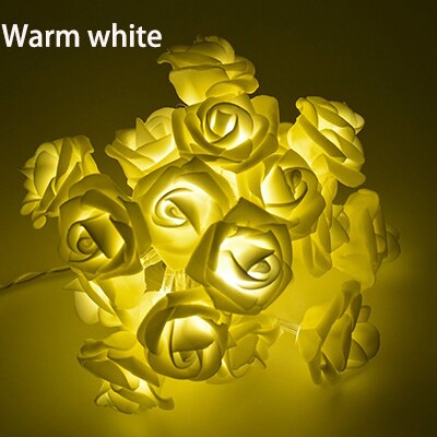 1 M/2 M/3 M/4 M/5 M/10 M Rose Bloem LED lichtslingers Verlichting voor Kerst Wedding Garden Party Valentijnsdag Decoratie: Warm White