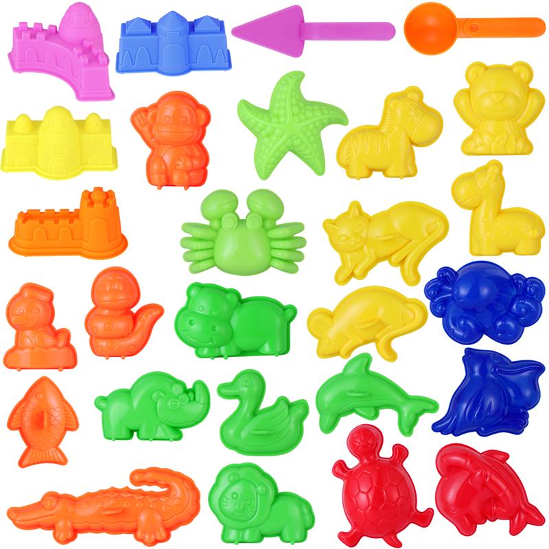 27PCS Zand Molding Speelgoed Educatief Fun Speelgoed Kit Strand Zand Speelgoed voor Jongens Meisjes