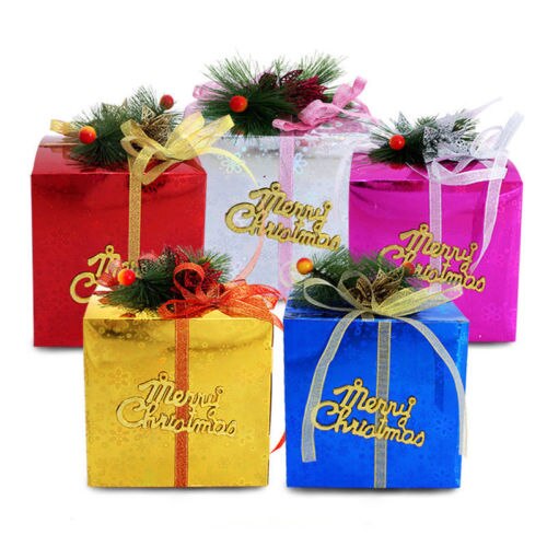 Christmas Eve Box Large Xmas Wrapping Boxes Red Ribbon Lids