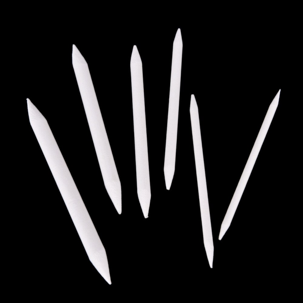 6pcs/lot Pastel Charcoal Blender Paper Stumps Tortillon Sketch Drawing White Pen for Office School Drawing Painting Supplies