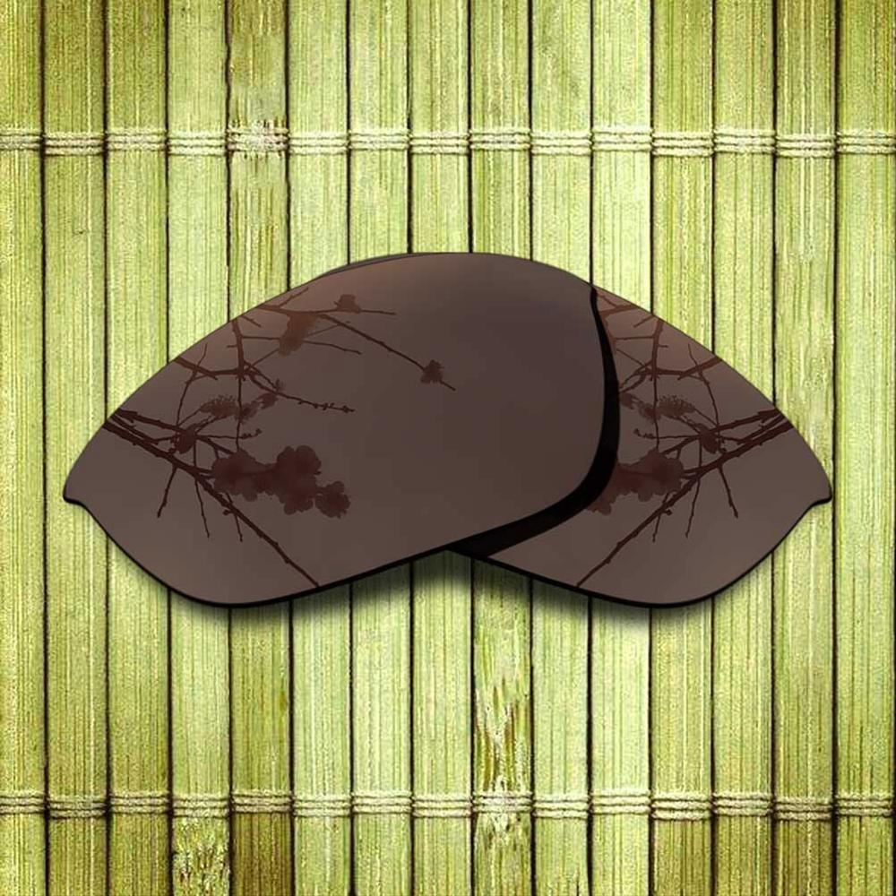 Polarized Replacement Lense For-Oakley Half Jacket 2.0 Sunglasses Frame True Color Mirrored Coating - Options: Brown