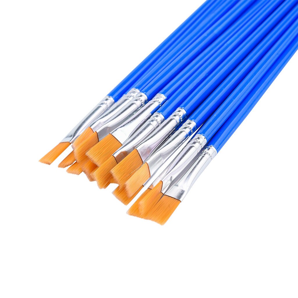 50 PCS Flat Paint Brushes Small Brush Volume For Painting Detail Essential Props For Painting Art