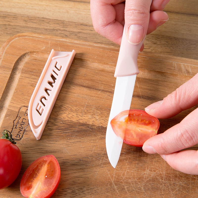 Shai høj mini keramisk kniv farverig 3 tommer håndtag keramiske skære køkkenknive tilbehør