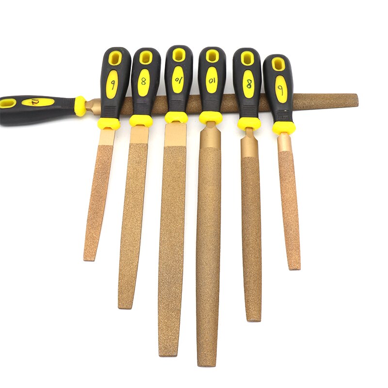 Limas de diamante Braze de 6 a 14 pulgadas, Lima de Metal plana/semicircular para objetos superduros, herramientas de mano para tallado de carpintería