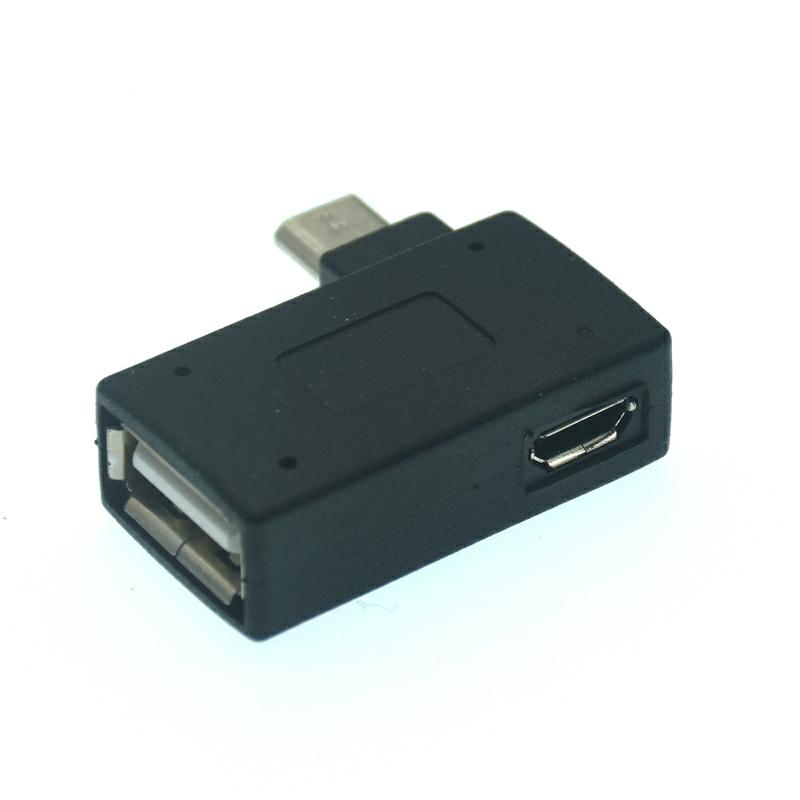 Adaptateur Micro USB OTG à 90 degrés pour Fire Stick TV Snes mini Classic Nes Mini avec alimentation coudée gauche droite