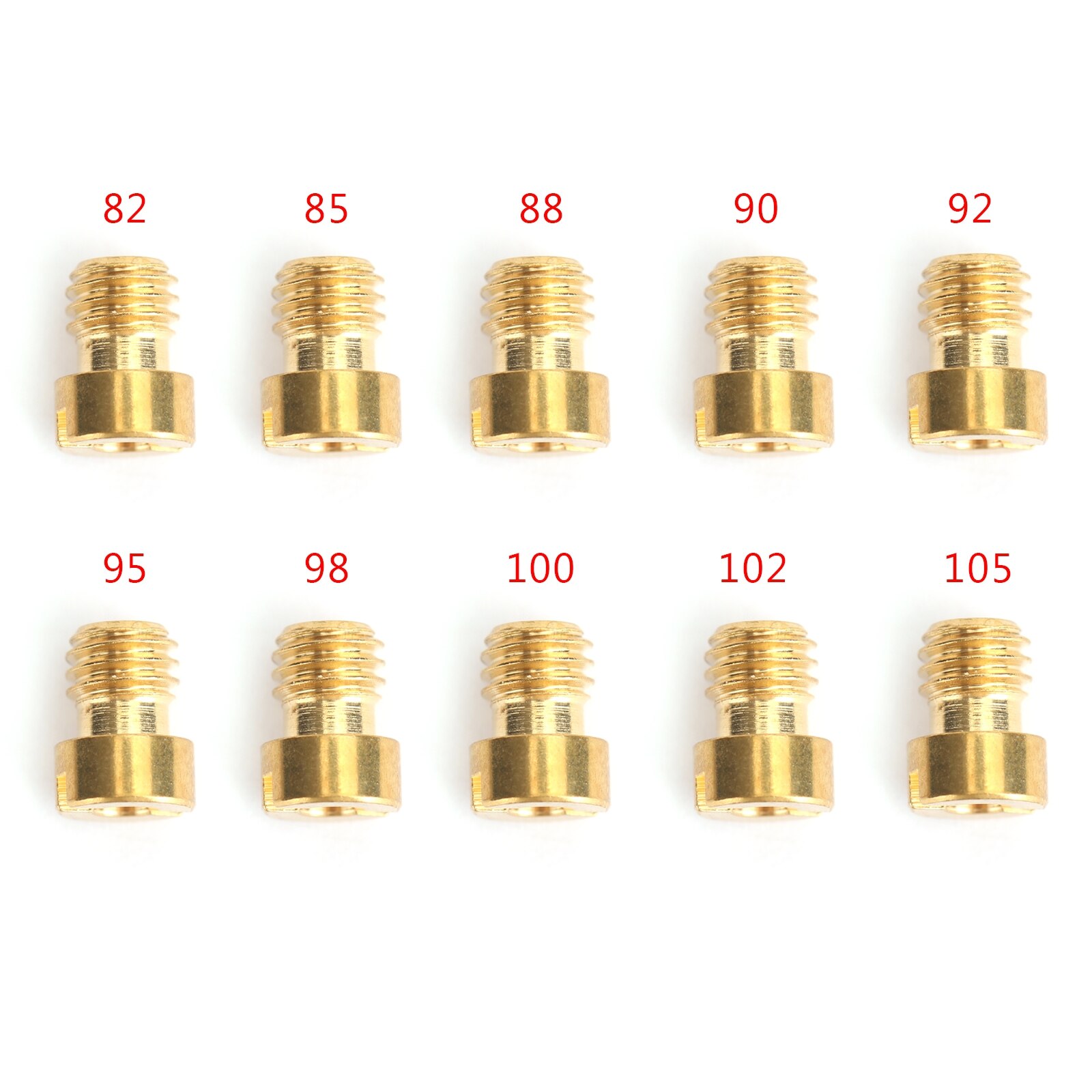 Artudatech 10/Set Ronde Hoofd Belangrijkste Jet 4 Mm Voor GY6 50cc 139QMB Scooter Bromfiets Keihin Carb 82-105