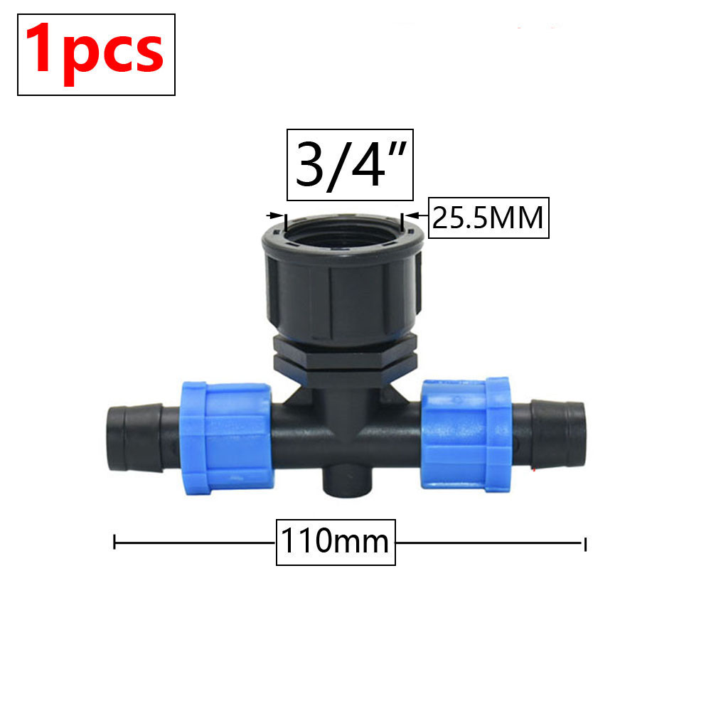 16mm Drip Tape Hose Connectors Tap Straight Tee Elbow End Plug Greenhouse Farm Garden Water Connector Drip Irrigation System: Lavender