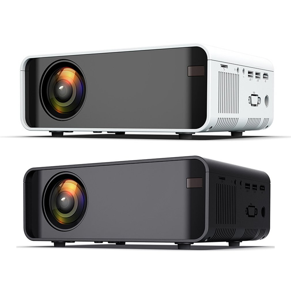 Black Portable Projector High Definition 1080p Mobile Phone Wifi Wireless Same Screen Projector Home Theater Video Projector